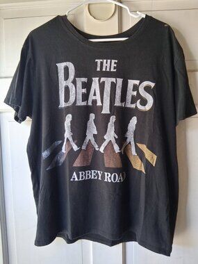 Vintage The Beatles Abbey Road Men's Black T Shirt Size L